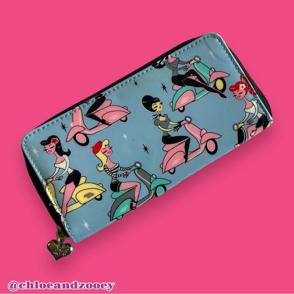 Miss Fluff Handbags - ❗️SOLD❗️fluff Shag inspired Scooter Babes Wallet Retro 60s Mod